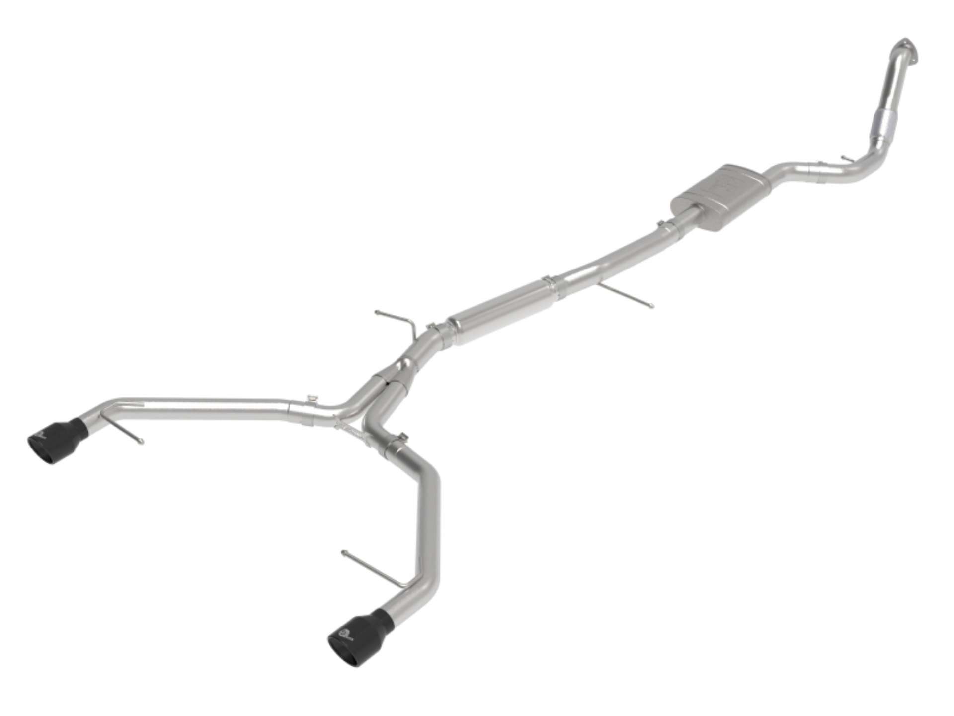 Picture of aFe 17-19 Audi A4 B9 MACH Force-Xp 3in to 2-5in 304 SS Cat-Back Exhaust System-Dual SS Tips