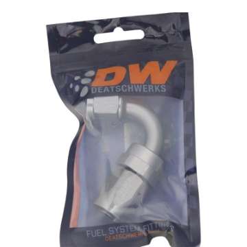 Picture of DeatschWerks 8AN Female Swivel 120-Degree Hose End CPE - Anodized Titanium