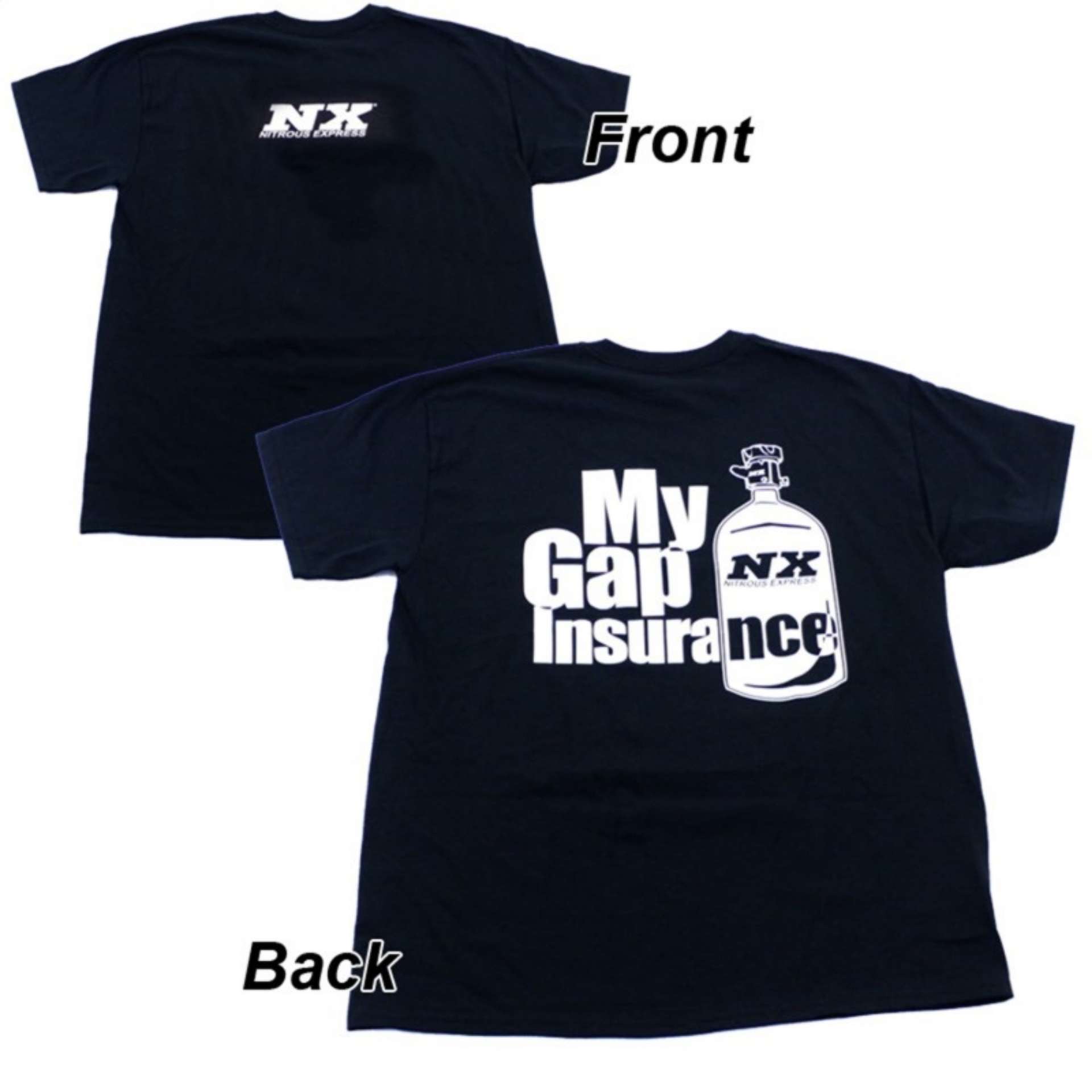 Picture of Nitrous Express Gap Insurance T-Shirt 3XL - Black