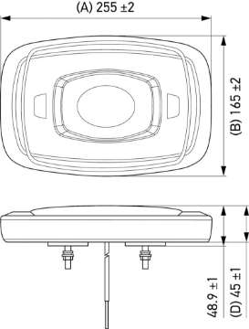 Picture of Hella L-Bar Mini 10In Led Mv Fxd Amber