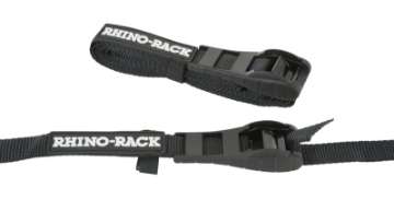 Picture of Rhino-Rack Rapid Tie Down Straps w-Buckle Protector - 3-5m-11-5ft - Pair - Black