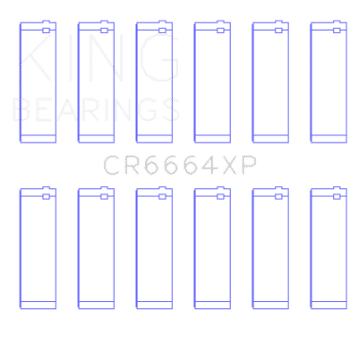 Picture of King Buick V6 Size STD XP - Series Performance Rod Bearing Set