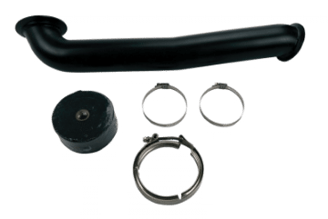 Picture of Wehrli GMC-Chevrolet LLY-LBZ-LMM Duramax 6-6L w S400 Single Turbo 3in Down Pipe - Black