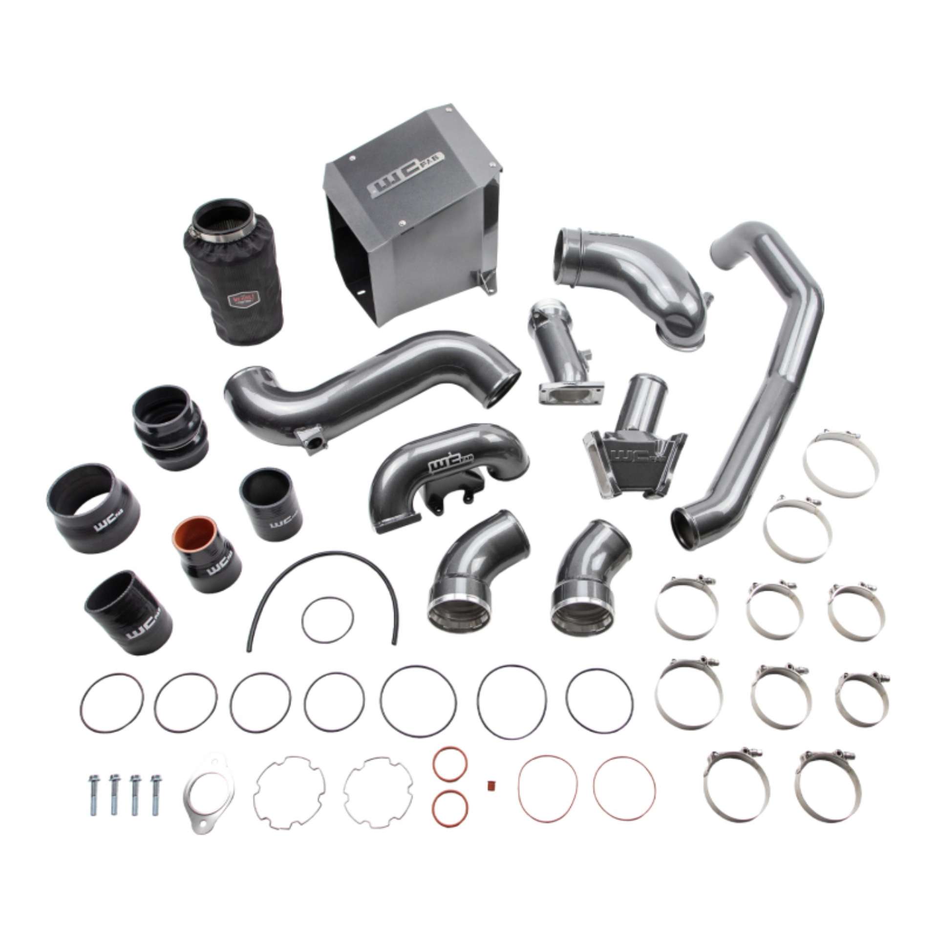 Picture of Wehrli 06-07 Chevrolet Duramax 6-6L LBZ Stage 2 High Flow Intake Bundle Kit - Bengal Blue