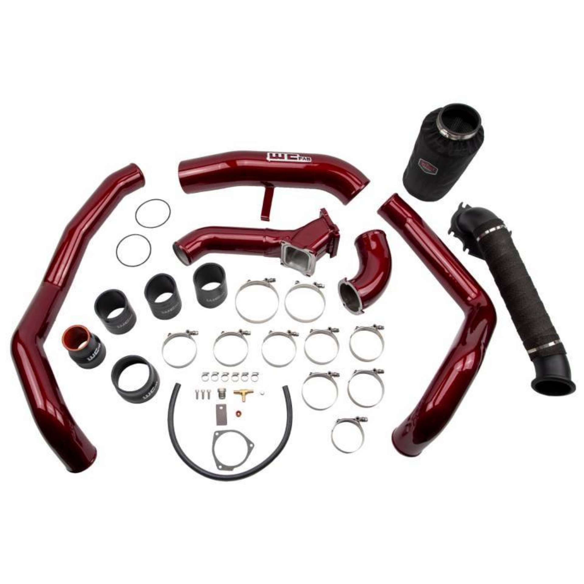 Picture of Wehrli 01-04 Chevrolet 6-6L LB7 Duramax High Flow Intake Bundle Kit - Bengal Red