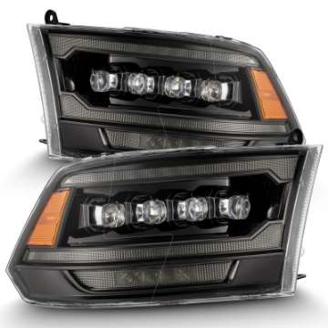 Picture of AlphaRex 09-18 Ram 2500 NOVA LED Proj Headlights Plank Style Alpha Blk w-Activ Light-Seq Signal-DRL