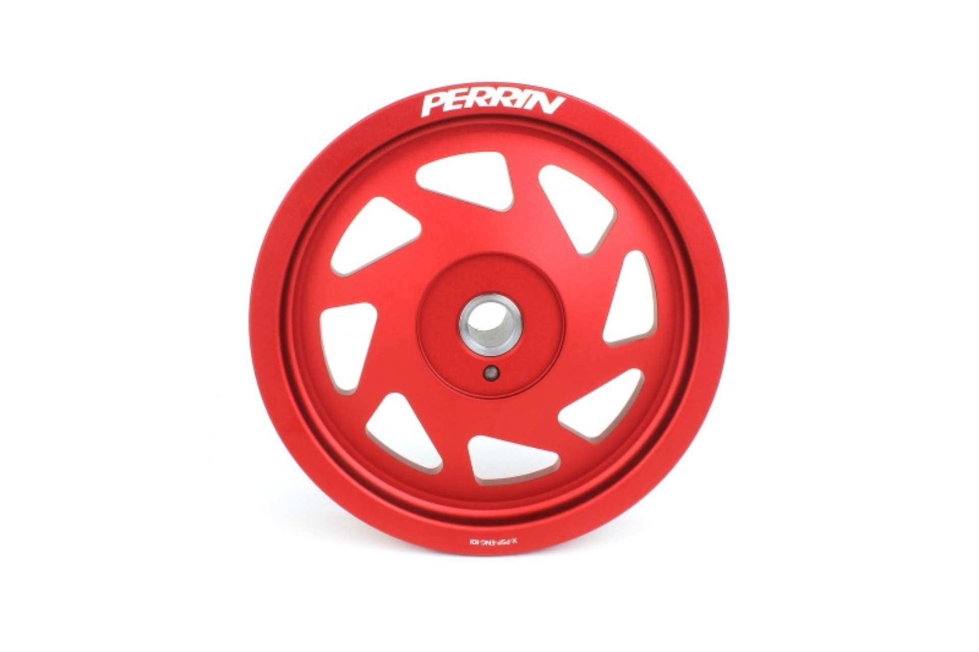 Picture of Perrin 2022 BRZ-86 - 19-22 Subaru WRX Lightweight Crank Pulley FA-FB Eng w-Small Hub - Red