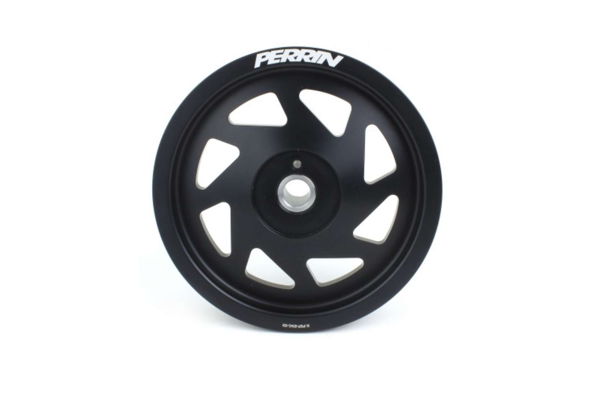 Picture of Perrin 19-21 Subaru WRX - 16-18 Forester Lightweight Crank Pulley FA-FB Engines w-Large Hub - Blk