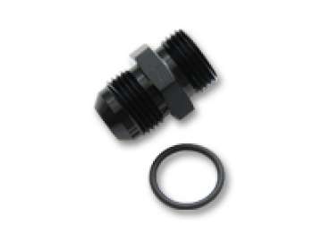 Picture of Vibrant -3AN Male Flare to -3 ORB Male Straight Adapter w-O-Ring - Anodized Black