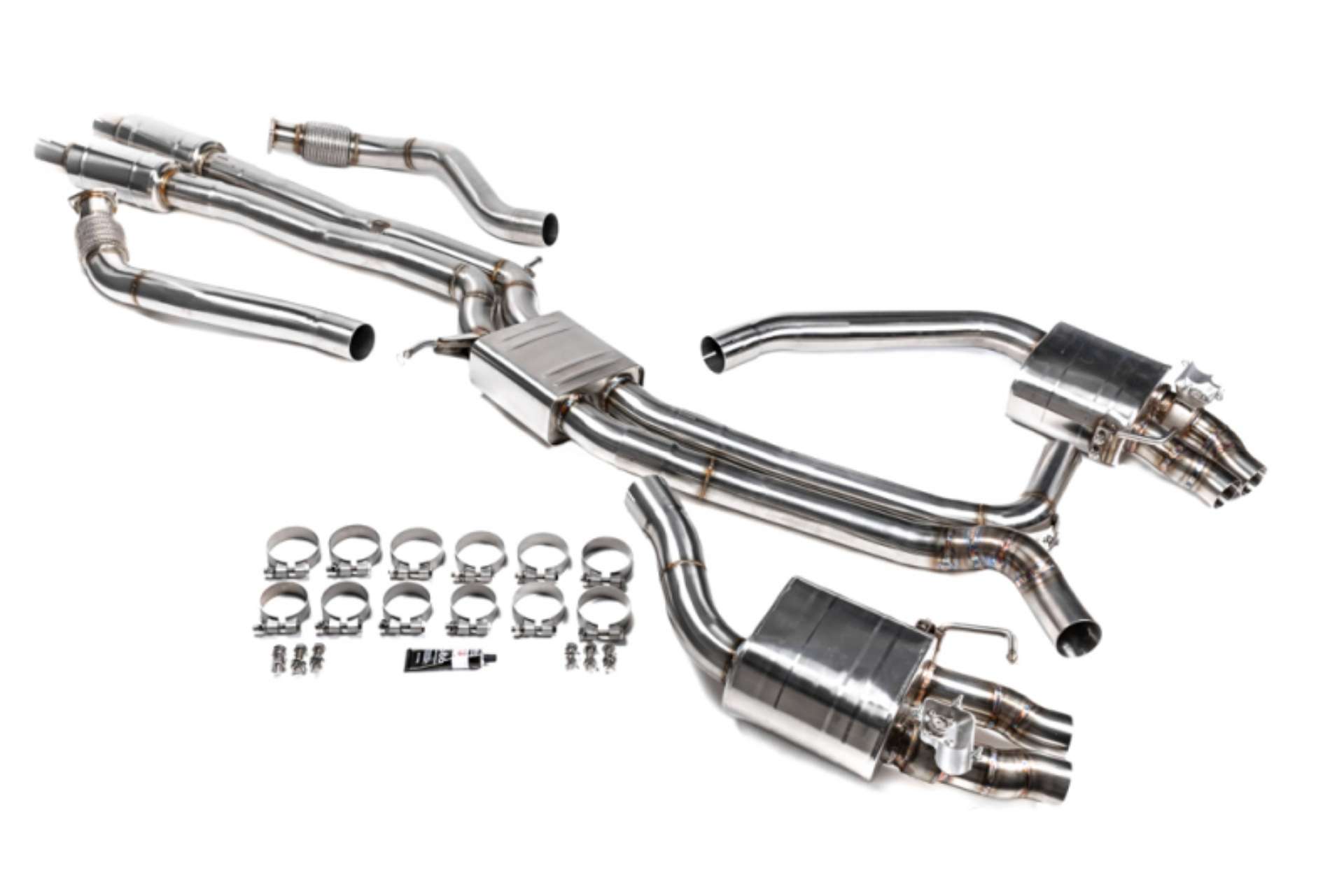 Picture of VR Performance Audi RS7-RS6 Stainless Valvetronic Exhaust System with Carbon Tips