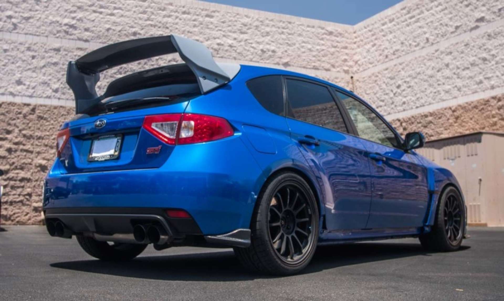 Picture of VR Aero 08-14 Subaru STI Hatchback Only Carbon Fiber Rally Wing