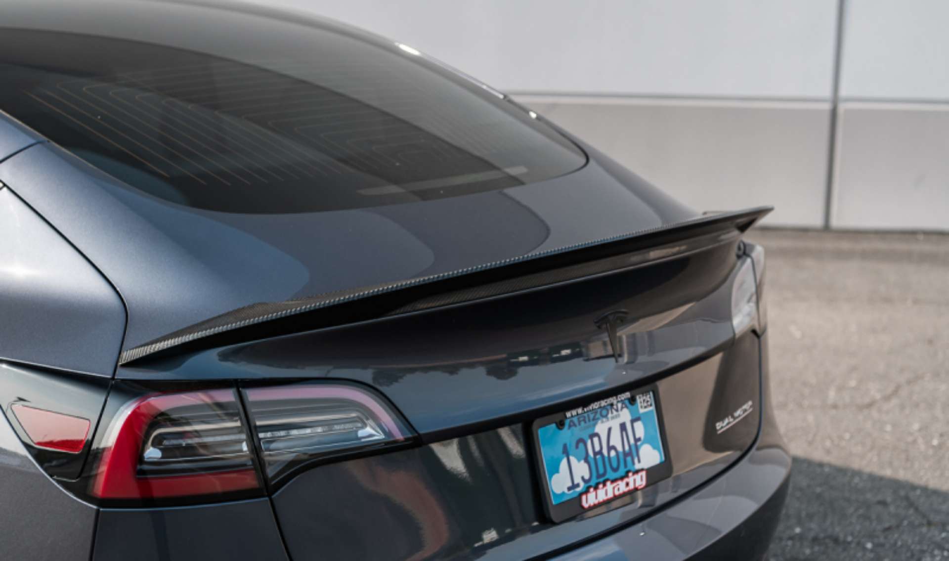 Picture of VR Aero 2018+ Tesla Model 3 Gloss Carbon Fiber Trunk Spoiler