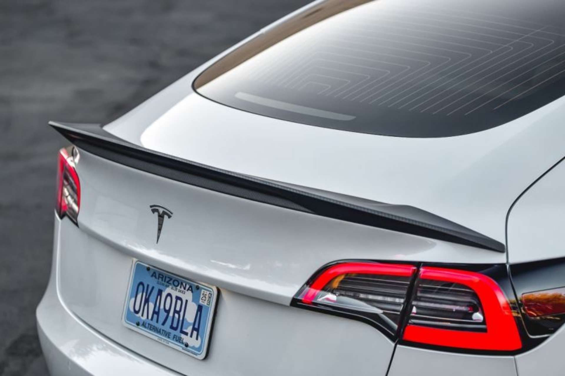 Picture of VR Aero 2018+ Tesla Model 3Matte Carbon Fiber Trunk Spoiler