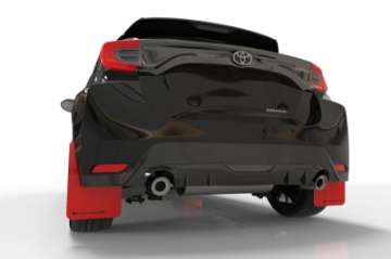 Picture of Rally Armor 20-23 Toyota GR Yaris Red Mud Flap w-Black Logo