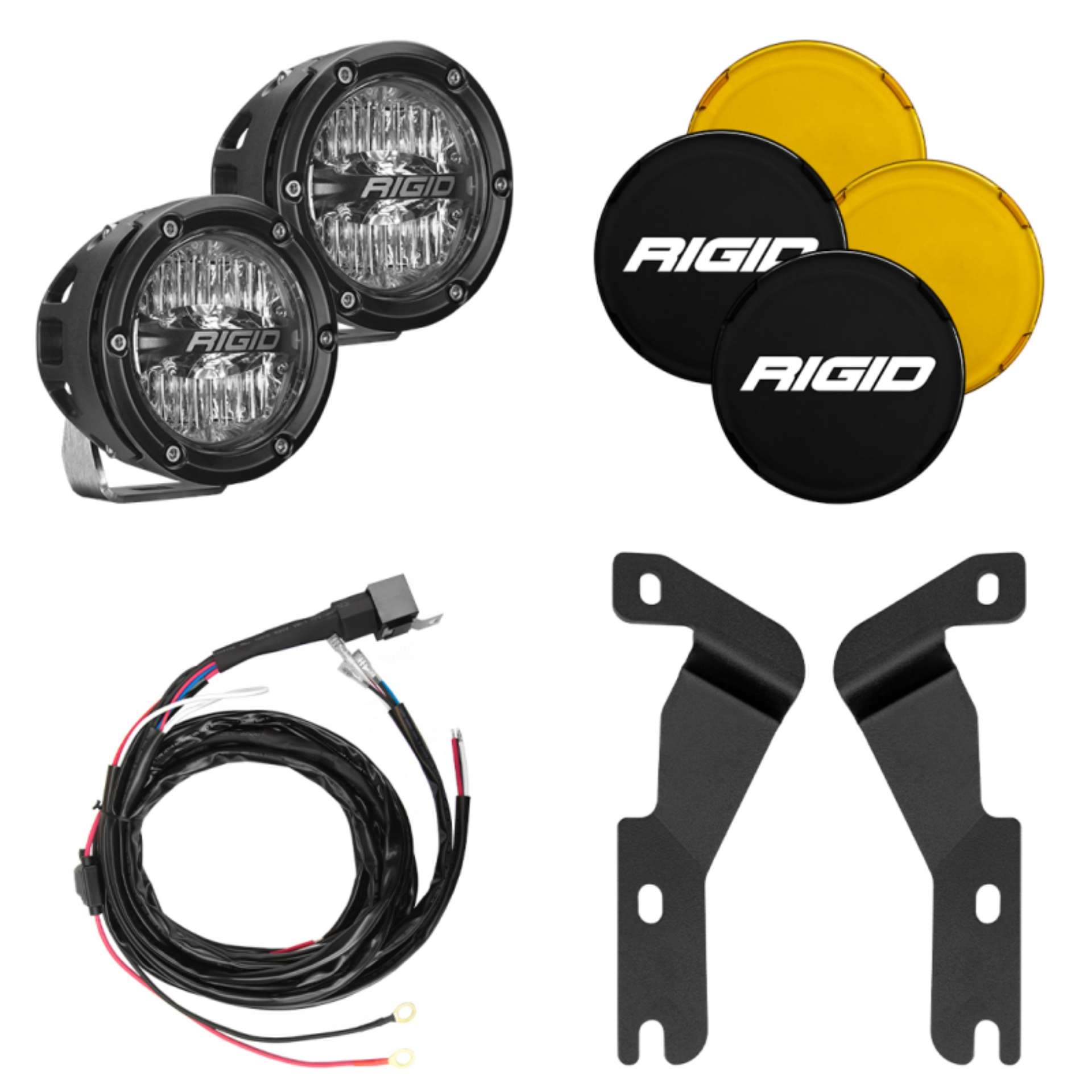 Picture of Rigid Industries 16-20 Toyota Tacoma A-Pillar Light Kit Incl- 4In 360-Series Drive