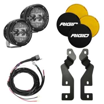 Picture of Rigid Industries 2021 Ford Bronco A-Pillar Light Mount Kit Incl- 4In 360-Series Drive