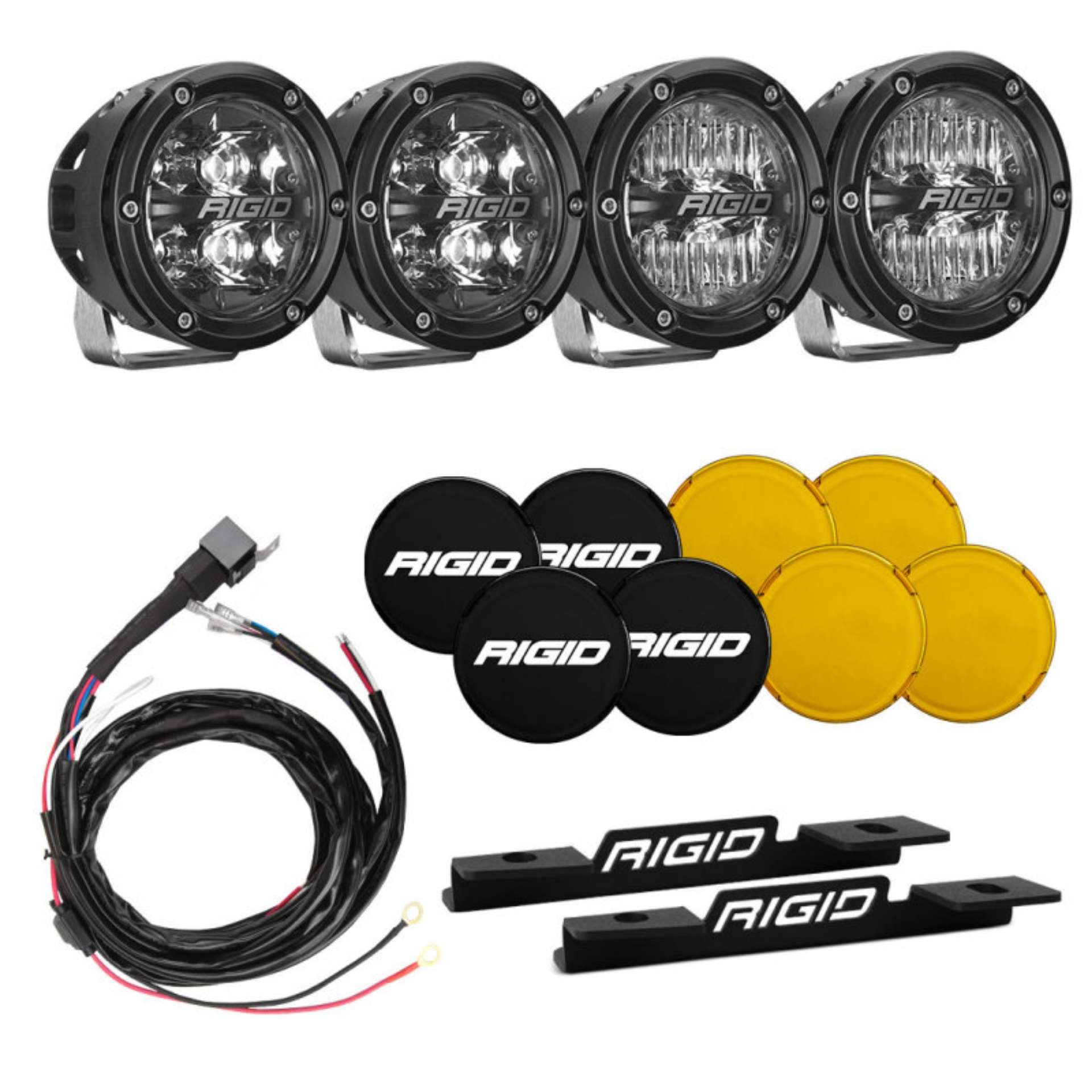 Picture of Rigid Industries 2021 Ford Bronco A-Pillar Light Kit Incl- 360-spot and 360-Drive