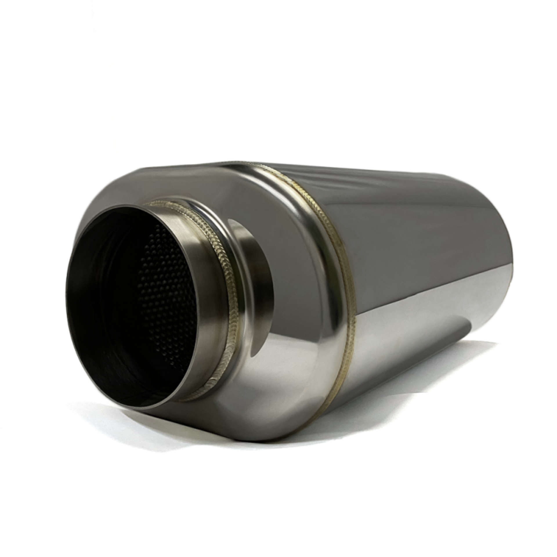 Picture of Stainless Bros 304 SS 4in x 17-0in OAL Oval Muffler - Polished Finish