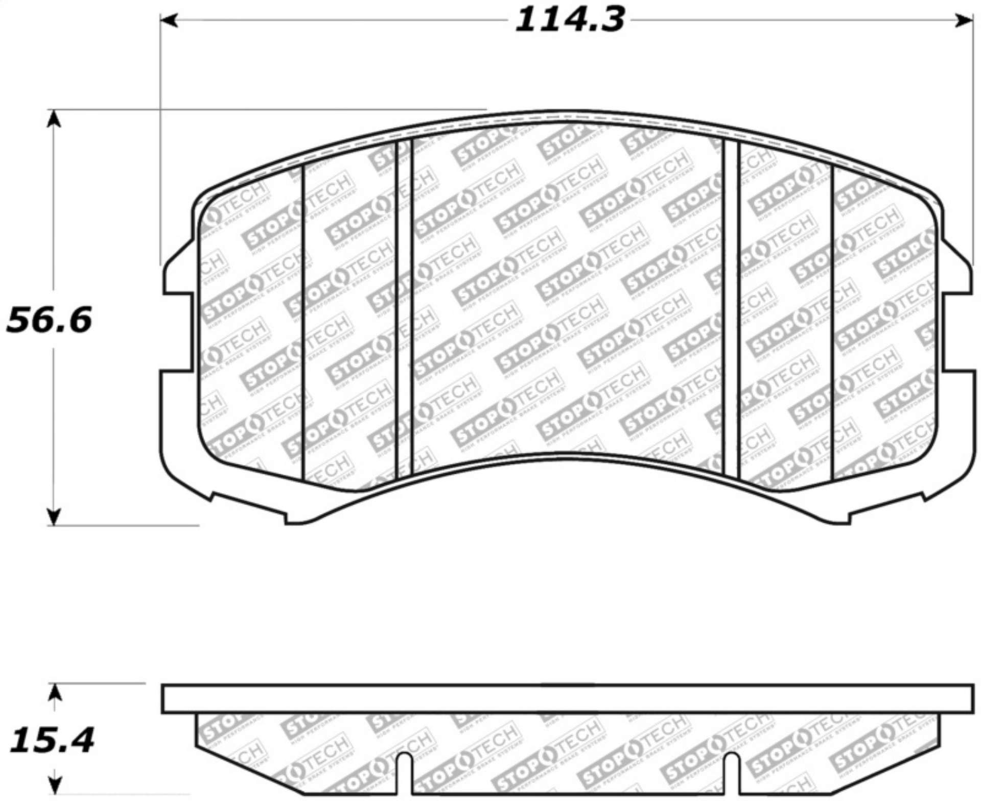 Picture of StopTech 02-07 Mitsubishi Lancer Street Select Brake Pads - Rear