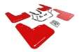 Picture of Rally Armor 18-23 Ford Fiesta ST MK8 Red UR Mud Flap w-White Logo