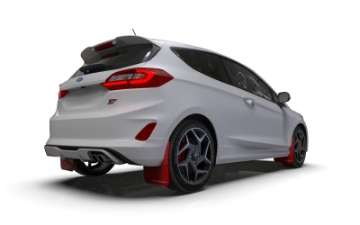 Picture of Rally Armor 18-23 Ford Fiesta ST MK8 Red UR Mud Flap w-White Logo