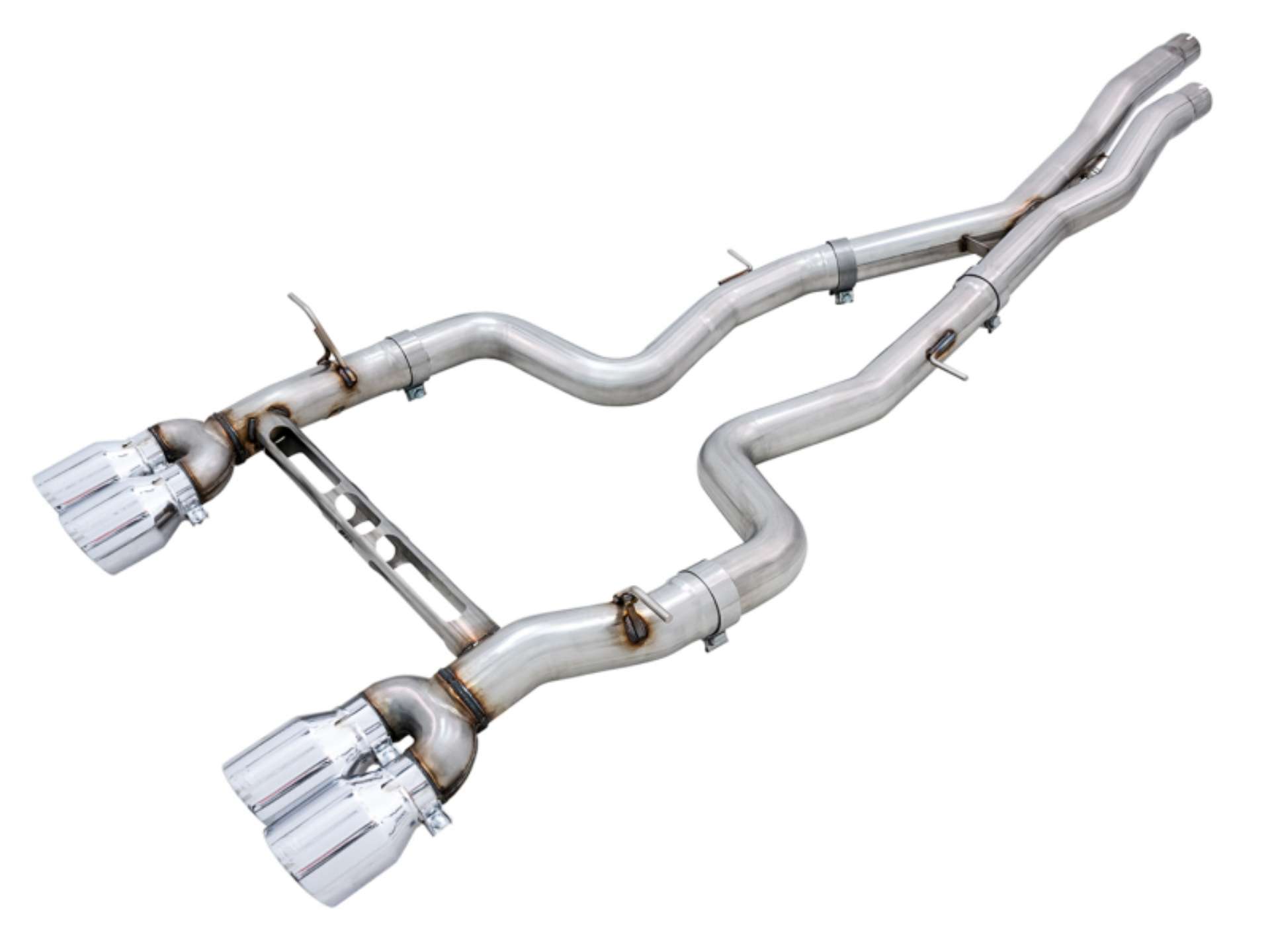 Picture of AWE Tuning BMW F8X M3-M4 Track Edition Catback Exhaust - Chrome Silver Tips