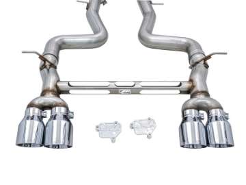 Picture of AWE Tuning BMW F8X M3-M4 Track Edition Catback Exhaust - Chrome Silver Tips