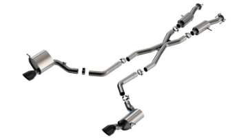 Picture of Borla 15-21 Jeep Grand Cherokee SRT 6-4L V8 AWD S-Type Cat-Back Exhaust System - Black Tips T-304SS