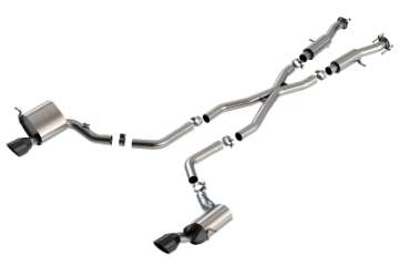 Picture of Borla 15-21 Jeep Grand Cherokee SRT 6-4L V8 AWD ATAK Cat-Back Exhaust System - Black Tips T-304SS