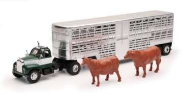 Picture of New Ray Toys 1953 Mack B-60 Livestock Truck with Cattle- Scale - 1:43