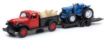 Picture of New Ray Toys 1946 Dodge Power Wagon with Farm Tractor- Scale - 1:32