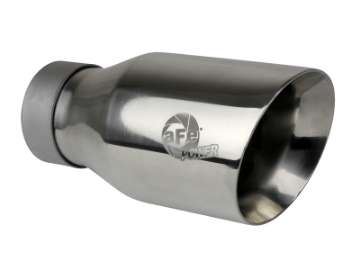 Picture of aFe MACH Force-Xp Univ 304 SS Double-Wall Clamp-On Exhaust Tip - Polished - 3in Inlet - 4-5in Outlet