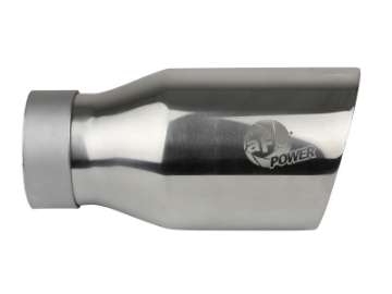 Picture of aFe MACH Force-Xp Univ 304 SS Double-Wall Clamp-On Exhaust Tip - Polished - 3in Inlet - 4-5in Outlet