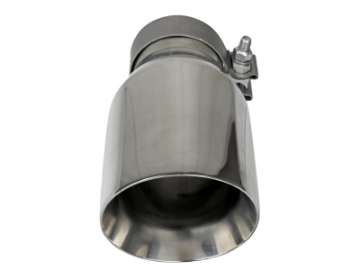 Picture of aFe MACH Force-Xp Univ 304 SS Double-Wall Clamp-On Exhaust Tip - Polished - 3in Inlet - 4-5in Outlet