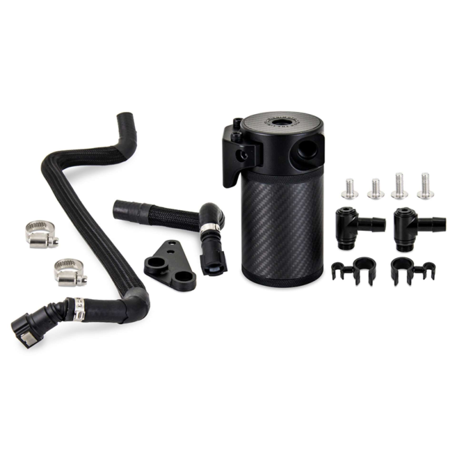 Picture of Mishimoto 2020+ Chevrolet Corvette C8 Baffled Oil Catch Can Kit PCV Side - Carbon Fiber