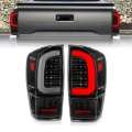 Picture of ANZO 16-21 Toyota Tacoma LED Tail Lights - w- Light Bar Sequential Black Housing & Clear Lens