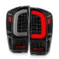 Picture of ANZO 16-21 Toyota Tacoma LED Tail Lights - w- Light Bar Sequential Black Housing & Clear Lens