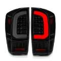 Picture of ANZO 16-21 Toyota Tacoma LED Tail Lights - w- Light Bar Sequential Black Housing & Smoke Lens