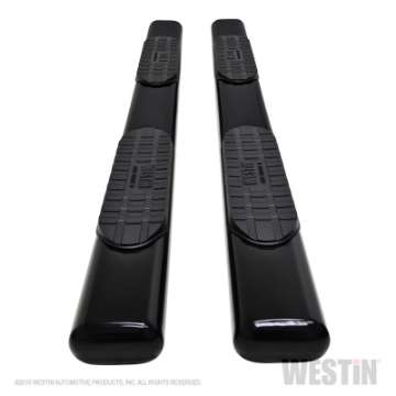 Picture of Westin 19-21 Chevrolet Silverado Crew Cab PRO TRAXX 6 Oval Nerf Step Bars - Black