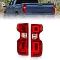 Picture of Anzo 19-21 Chevy Silverado Work Truck Full LED Tailights Chrome Housing Red Lens G2w-C Light Bars