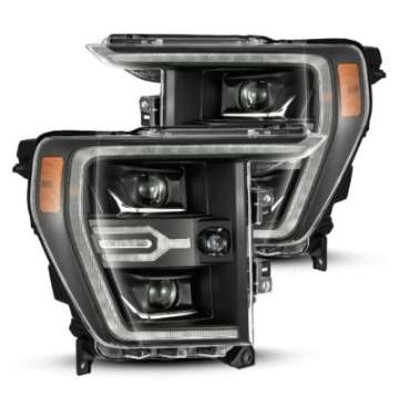 Picture of AlphaRex 21-22 Ford F150 Luxx-Series Projector Headlights Black w-Activ Light-Seq Signal