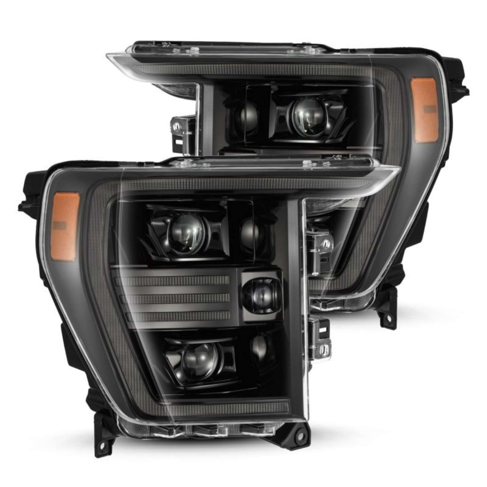 Picture of AlphaRex 21-22 Ford F150 PRO-Series Projector headlights Alpha-Black w-Activ Light-Seq Signal