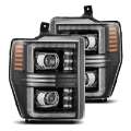 Picture of AlphaRex 08-10 Ford F250-550 PRO-Series Projector headlights Black w-Activ Light-Seq Signal