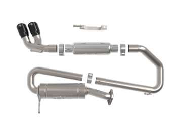 Picture of aFe 18-21 Suzuki Jimny Takeda 2-1-4in- 304 SS Cat-Back Exhaust w- Blk Tip