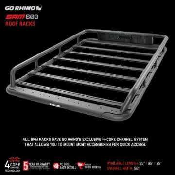 Picture of Go Rhino Universal 65in SRM 600 Basket Style Rack - Textured black