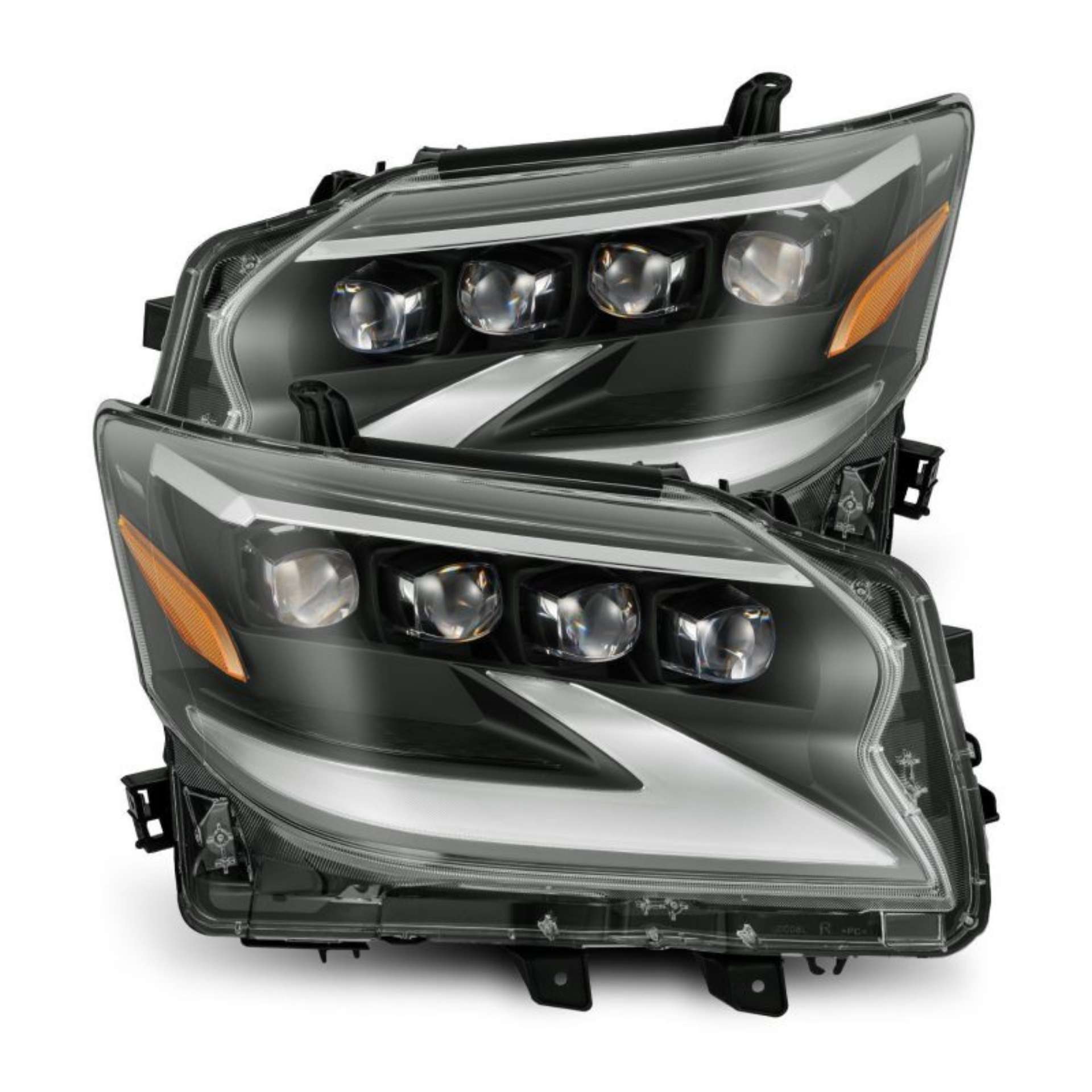 Picture of AlphaRex 14-19 Lexus GX 460 NOVA LED Projector Headlights Plank Style Black w-Activ Light-Seq Signal