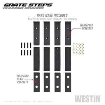 Picture of Westin Grate Steps Running Boards 54 in - Textured Black