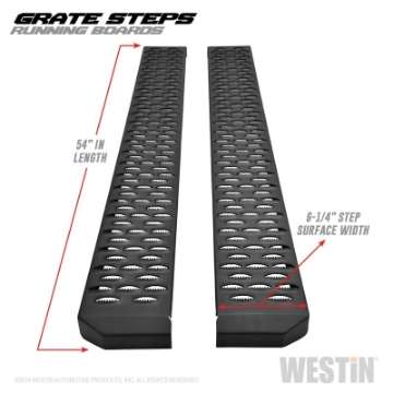 Picture of Westin Grate Steps Running Boards 54 in - Textured Black