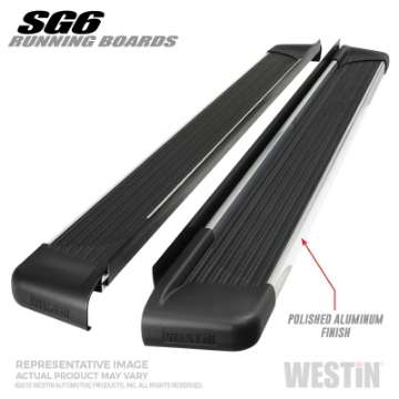 Picture of Westin SG6 Polished Aluminum Running Boards 74-25 in