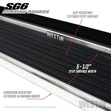 Picture of Westin SG6 Polished Aluminum Running Boards 74-25 in